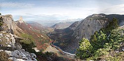 Vista das terras altas de Vercors.