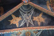 English: Fresco on the ceiling of the choir in Trinity Chapel in Lublin. The Holy Ghost.