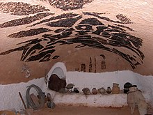 Interior de una cueva en Matmata (Túnez).