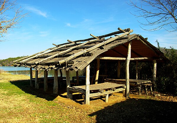 Reconstructed Cherokee "summer" house at Fort Loudoun