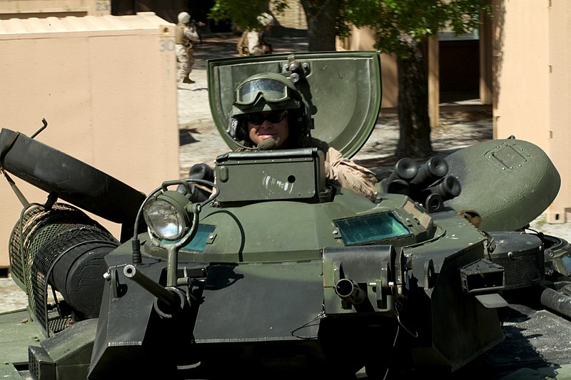 File:U.S. Marine Corps Staff Sgt. Lucas Taylor, assigned to the ground combat element of Security Cooperation Task Force, African Partnership Station 2012, rotates the turret of his assault amphibious vehicle 120521-M-FG262-040.jpg