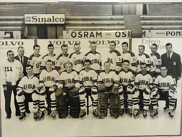 The 1963 USA Hockey Team in Europe - Captain Herb Brooks