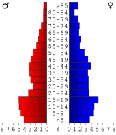 Bevolkingspiramide Humphreys County