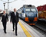 VL11M6-507 and Ilham Aliyev at Baku station.jpg