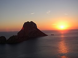 Es Vedrà located off Cala d'Hort