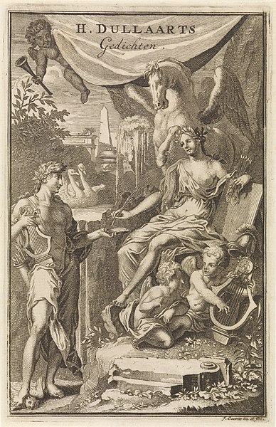 File:Venus en Apollo Titelpagina voor Heĳmen Dullaert, Gedichten, 1716 Gedichten (titel op object), RP-P-1908-4756.jpg