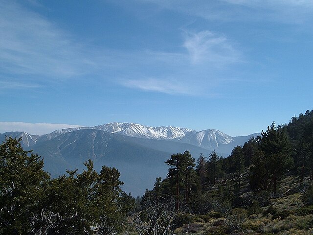 The San Bernardinos seen from near Sugarloaf Mountain