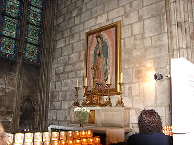 Chapel of Our Lady of Guadalupe in the cathedral of Notre-Dame de Paris, Paris, France