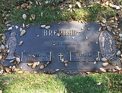 Brennan's grave at San Fernando Mission Cemetery