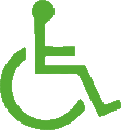 Símbolo indicativo de acceso para persoas con discapacidade.