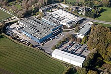 Luftaufnahme eines Fabrikgebäudes