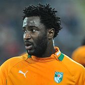 Bony with the Ivory Coast, November 2012 Wilfried Bony cropped.JPG