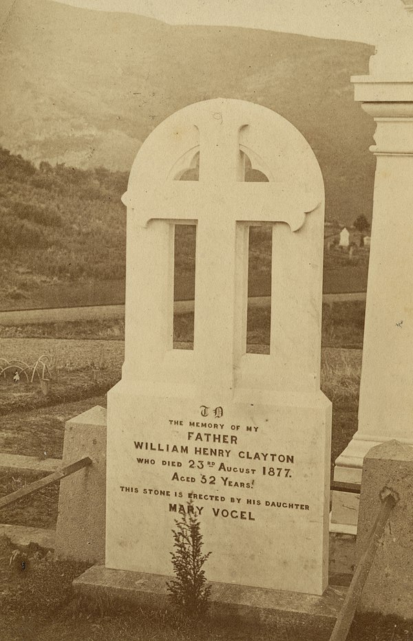 Clayton's headstone