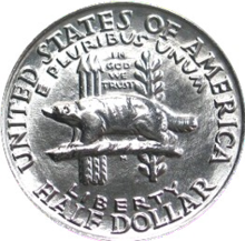 Reverse.png commemorativo del mezzo dollaro del centenario del Wisconsin