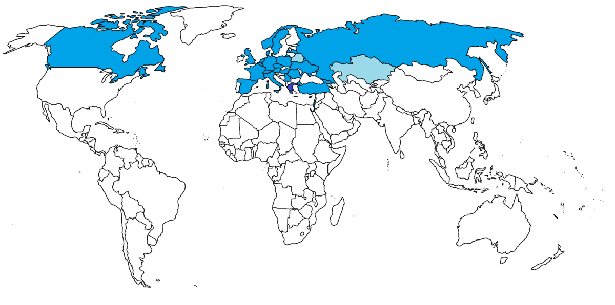 Countries outlines