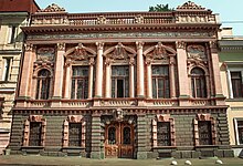 Home of the House of Scientists, Odesa since 1934. The House also occupies a building immediately to the right. Budinok-galereia M.Tolstogo.jpg