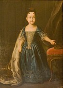 Portrait de Nathalie Petrovna de Russie (1718-1725), fille de Pierre le Grand, en 1722.