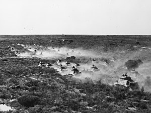 The 2/10th Armoured Regiment during a training exercise in Western Australia in 1943