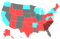 2004 United States Senate Election by Change of the Majority Political Affiliation of Each State’s Delegation From the Previous Election.png