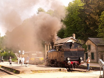 Steam locomotive 507 at Fond-de-Gras railway station