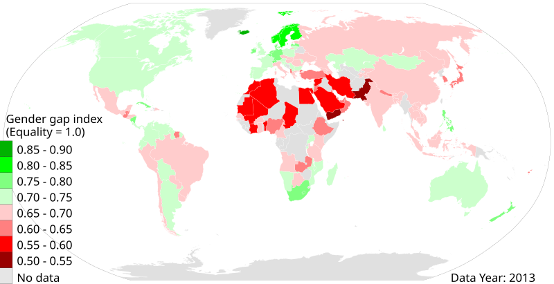 File:2013 Gender gap index world map, Gender Inequality Distribution.svg