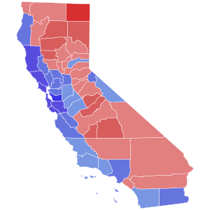 2014 California gubernatorial election results map by county.svg