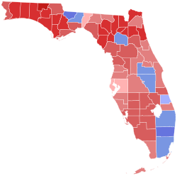 2016 United States Senate election in Florida results map by county.svg
