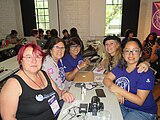 Montserrat Boix, Ester Bonet, Olga Viota, Andrea Kleiman et Pauliana au WikiWomenCamp 2017