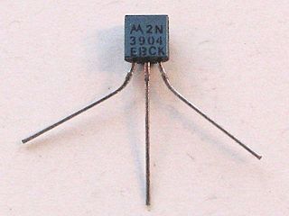 2N3904 Common NPN bipolar junction transistor