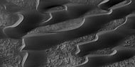 Close view of sand dunes, as seen by HiRISE under HiWish program