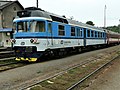 854.016 im Najbrt livery im Bahnhof Mladá Boleslav 2018