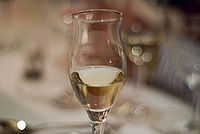 A glass of grappa.