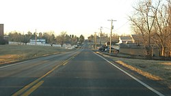 Adams Avenue pe partea de sud a orașului