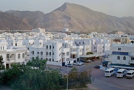 Quartier résidentiel d'Al-Khuwair à Mascate, la capitale d'Oman.