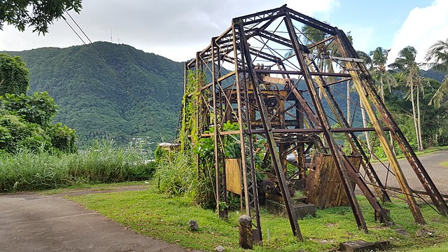 The historic tramway on the World War II Heritage Trail.