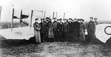 The Anatra Anadis with group of factory officials and officers of the Imperial Russian Air Service Anatra Anadis.jpg