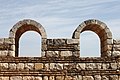 Stone windows in the Great Palace of Anjar.