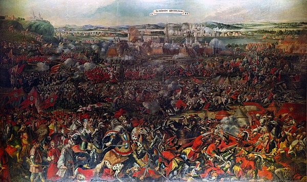 Painting depicting the Battle of Vienna, 1683