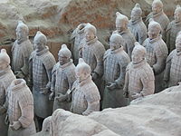 Dynastie Qin : armée enterrée de l'empereur Qin Shi Huang Di.