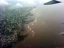 View of Bandra from an aeroplane window, while take-off from the Chhatrapati Shivaji Maharaj International Airport