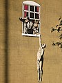 Grafiti Bristolis. Autor Banksy.