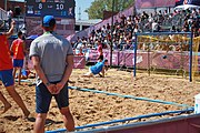 Deutsch: Beachhandball bei den Olympischen Jugendspielen 2018 in Buenos Aires; Tag 7, 13. Oktober 2018; Jungen, Halbfinale – Spanien-Kroatien 2:1 English: Beach handball at the 2018 Summer Youth Olympics in Buenos Aires at 13 October 2018 – Boys Semifinal – Spain-Croatia 2:1 Español: Handball de playa en los Juegos Olimpicos de la Juventud Buenos Aires 2018 en 13 de octubre de 2018 – Semifinales de chicos - España-Croacia 2:1