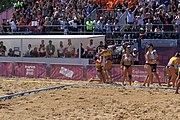 Deutsch: Beachhandball bei den Olympischen Jugendspielen 2018 in Buenos Aires; Tag 7, 13. Oktober 2018; Mädchen, Halbfinale – Ungarn-Argentinien 1:2 English: Beach handball at the 2018 Summer Youth Olympics in Buenos Aires at 13 October 2018 – Girls Semifinal – Hungary-Argentina 1:2 Español: Handball de playa en los Juegos Olimpicos de la Juventud Buenos Aires 2018 en 13 de octubre de 2018 – Semifinales Femeninas - Hungría-Argentina 1:2