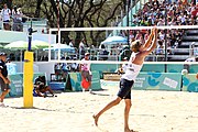 Deutsch: Beachvolleyball bei den Olympischen Jugendspielen 2018; Tag 8, 14. Oktober 2018; Mädchen, Achtelfinale – Mexiko-China 0:2 (15–21/16–21) English: Beach volleyball at the 2018 Summer Youth Olympics at 14 October 2018 – Girls Round of 16 – Mexico-China 0:2 (15–21/16–21)