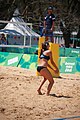 Deutsch: Beachvolleyball bei den Olympischen Jugendspielen 2018; Tag 8, 14. Oktober 2018; Mädchen, Achtelfinale – USA-Peru 2:0 (21–19/21–12) English: Beach volleyball at the 2018 Summer Youth Olympics at 14 October 2018 – Girls Round of 16 – USA-Peru 2:0 (21–19/21–12)