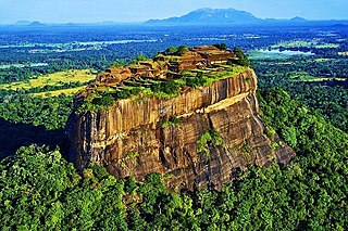 Sigiriya Ancient rock fortress near Dambulla, Sri Lanka