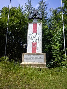 Monument to "Those who fought for Freedom and Independence of Byelorussia", created 1974 Belarusian monument in South River.jpg