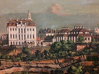 Widok pałacu od północy w 1773 roku