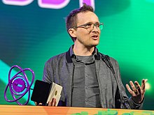 Foddy receiving the 2018 GDC Independent Games Festival Nuovo Award Bennett Foddy receiving 2018 GDC IGF Nuovo Award (40249070794).jpg