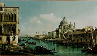 View of the Grand Canal: Santa Maria della Salute and the Dogana from Campo Santa Maria Zobenigo, 1743, 139,1 cm x 236,9 cm, Getty Center